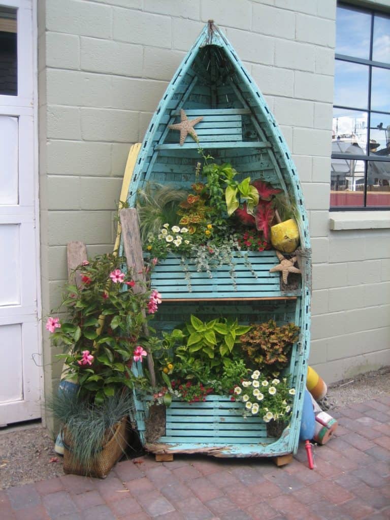 Boot met planten