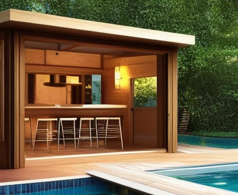 maatwerk houten poolhouse