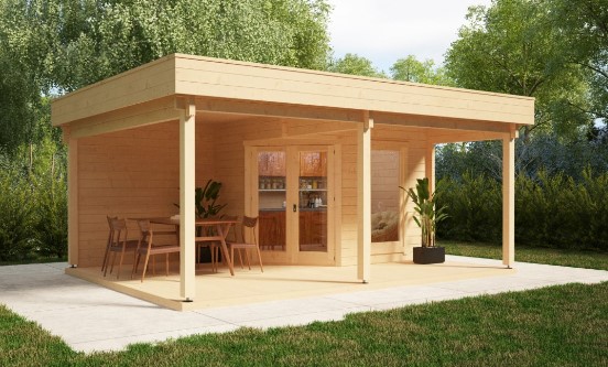 moderne tuinhuizen met overkapping